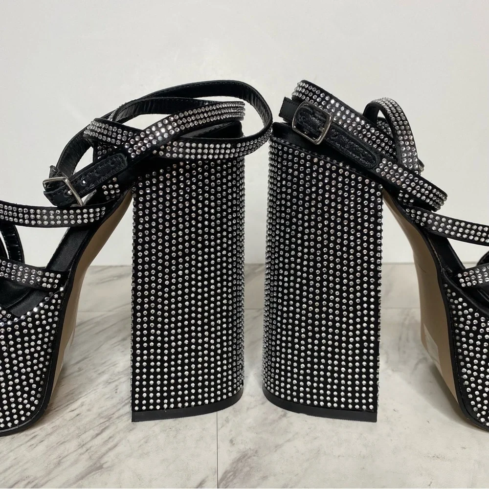 Steve Madden Cocktails Rhinestone Platform Heeled Sandal 7M